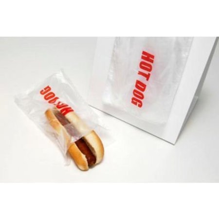 LK PACKAGING Saddle Pack Hot Dog Bags, 5-1/4"W x 10"L, .5 Mil, Clear, 2000/Pack DP52510HDP